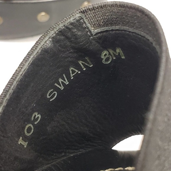 Donald J. Pliner Sandals Swan Black Studs Wedge Heels Platform Slides - Picture 10 of 15